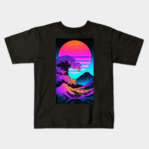 Japanese retro Kids T-Shirt by Dawaly